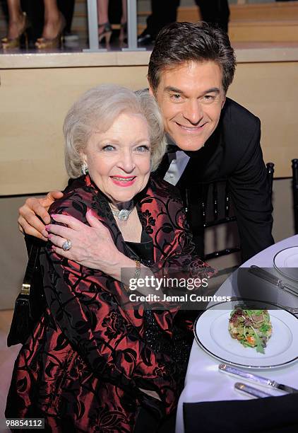 Betty White and Mehmet Oz attend Time's 100 most influential people in the world gala at Frederick P. Rose Hall, Jazz at Lincoln Center on May 4,...