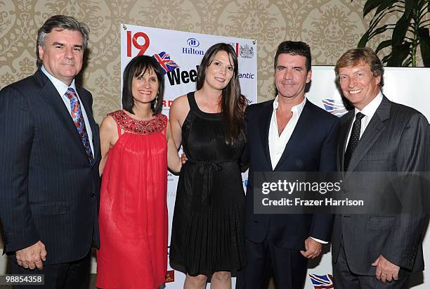 The Honorable Bob Peirce, Chairman of Britweek Sharon Harroun Peirce, Fiona Francois of Uk Trade and Investment, TV personality Simon Cowell and...
