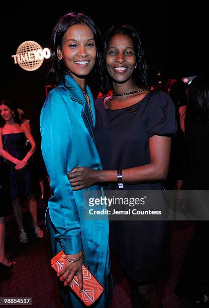 Liya Kebede and Hirsi Ali attend Time's 100 most influential people in the world gala at Frederick P. Rose Hall, Jazz at Lincoln Center on May 4,...