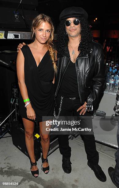 Designer Charlotte Ronson and musician Slash attend Charlotte Ronson and JCPenney Spring Cocktail Jam held at Milk Studios on May 4, 2010 in Los...