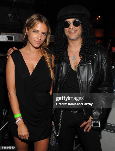 Designer Charlotte Ronson and musician Slash attend Charlotte Ronson and JCPenney Spring Cocktail Jam held at Milk Studios on May 4, 2010 in Los...