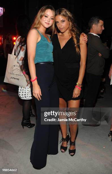 Model Devon Aoki and designer Charlotte Ronson attend Charlotte Ronson and JCPenney Spring Cocktail Jam held at Milk Studios on May 4, 2010 in Los...