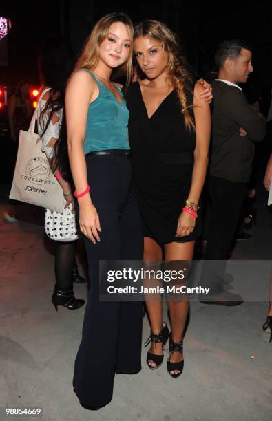 Model Devon Aoki and designer Charlotte Ronson attend Charlotte Ronson and JCPenney Spring Cocktail Jam held at Milk Studios on May 4, 2010 in Los...