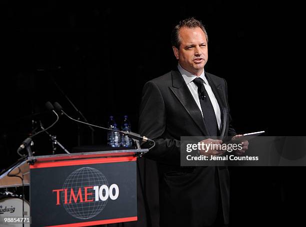 President of Time Inc. Tom Ford speaks onstage at Time's 100 most influential people in the world gala at Frederick P. Rose Hall, Jazz at Lincoln...