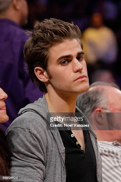 Paul Wesley attends a game between the Utah Jazz and the Los Angeles Lakers at Staples Center on May 4, 2010 in Los Angeles, California.