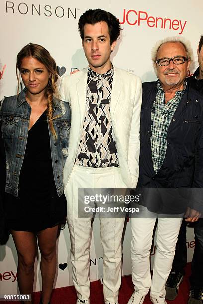 Designer Charlotte Ronson, DJ Mark Ronson and musician Mick Jones arrive at Charlotte Ronson and JCPenney Spring Cocktail Jam held at Milk Studios on...