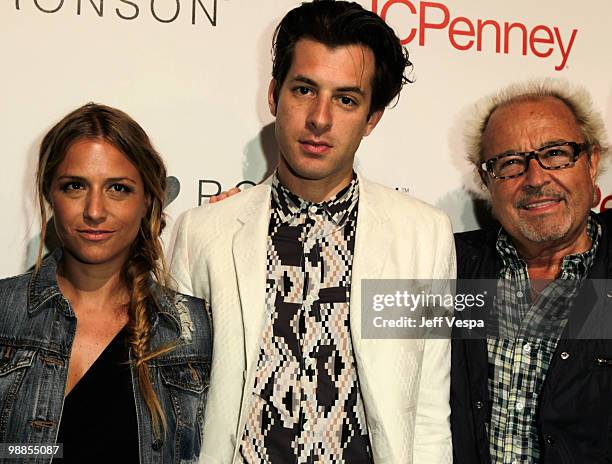 Designer Charlotte Ronson, DJ Mark Ronson and musician Mick Jones arrive at Charlotte Ronson and JCPenney Spring Cocktail Jam held at Milk Studios on...