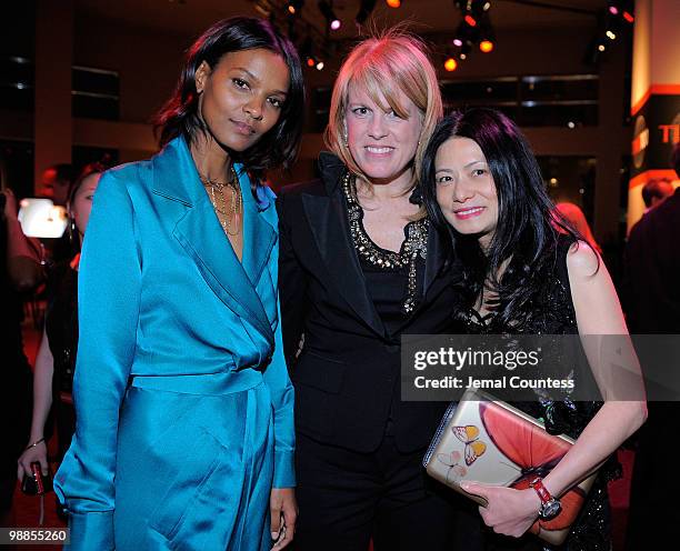 Liya Kebede, Kate Betts and Vivienne Tam attend Time's 100 most influential people in the world gala at Frederick P. Rose Hall, Jazz at Lincoln...