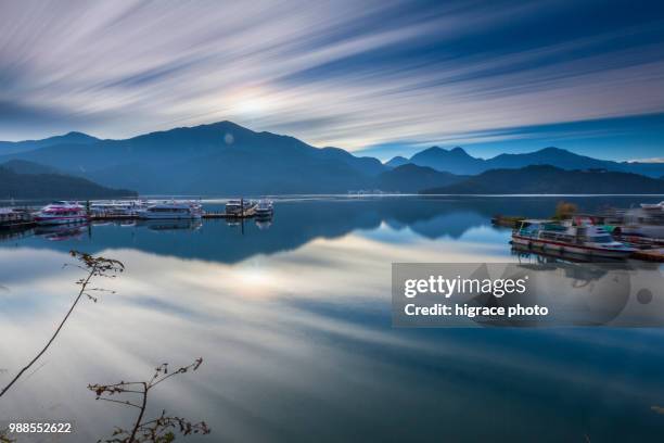 scenery the famous attraction in taiwan, asia. sun moon lake, sun moon lake in taiwan - sun moon lake stock pictures, royalty-free photos & images