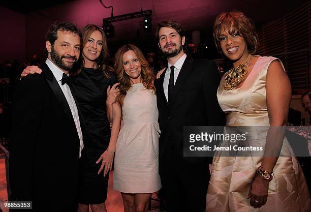 Judd Apatow, Kathryn Bigelow, Leslie Mann, guest and Gayle King attend Time's 100 most influential people in the world gala at Frederick P. Rose...