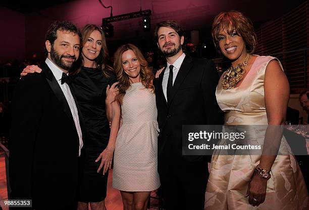 Judd Apatow, Kathryn Bigelow, Leslie Mann, guest and Gayle King attend Time's 100 most influential people in the world gala at Frederick P. Rose...