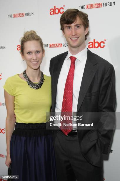 Indre and Justin Rockefeller attend The Americas Business Council opening dinner to celebrate the 2010 Courage Forum at Industria Superstudio on May...