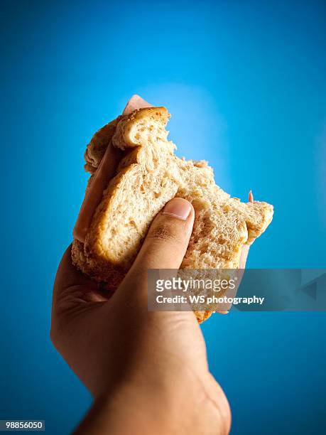 ham sandwich - alimento com mordida - fotografias e filmes do acervo