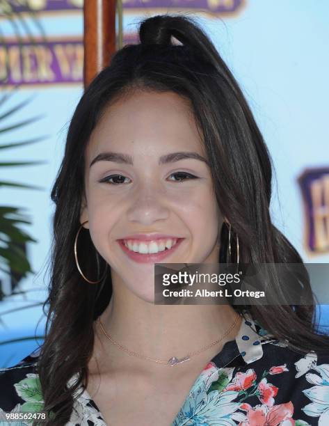 Actress Diana Pombo arrives for Columbia Pictures And Sony Pictures Animation's World Premiere Of "Hotel Transylvania 3: Summer Vacation" held at...