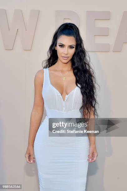 Kim Kardashian West attends KKW Beauty Fan Event at KKW Beauty on June 30, 2018 in Los Angeles, California.