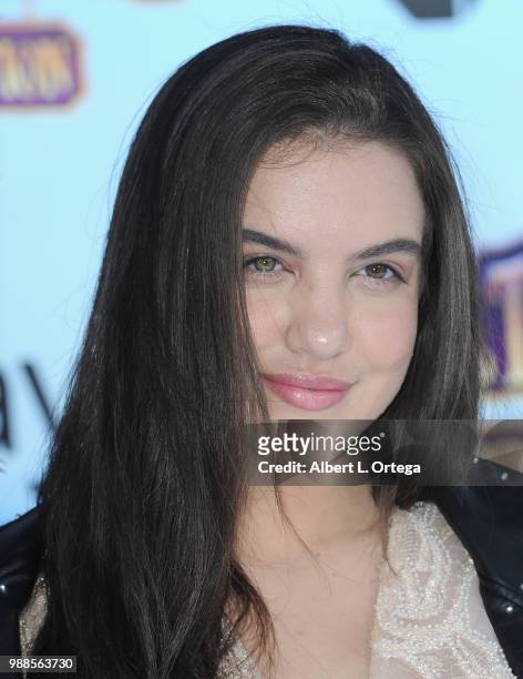 Actress Lilimar Hernandez arrives for Columbia Pictures And Sony Pictures Animation's World Premiere Of "Hotel Transylvania 3: Summer Vacation" held...