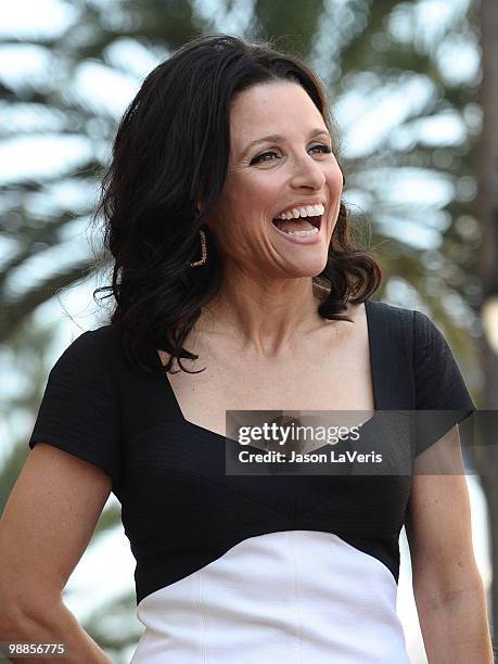 Actress Julia Louis-Dreyfus receives a star on the Hollywood Walk of Fame on May 4, 2010 in Hollywood, California.