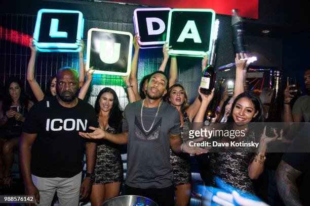 Ludacris attends the DAER Nightclub Hotel & Casino Atlantic City Grand Opening Weekend at DAER Nightclub at Hard Rock Hotel & Casino Atlantic City on...