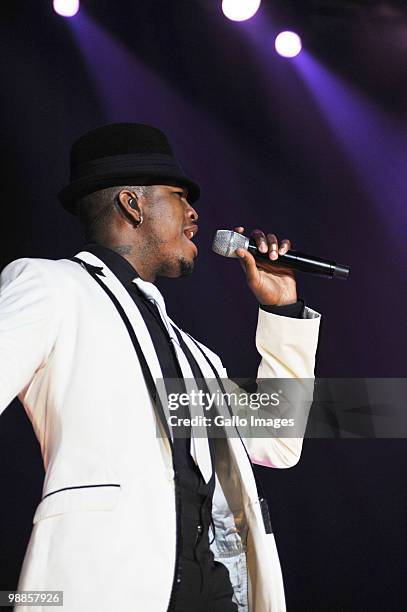 Grammy Award winning singer Ne-Yo performs at the Bellville Velodrome on May 4, 2010 in Cape Town, South Africa.