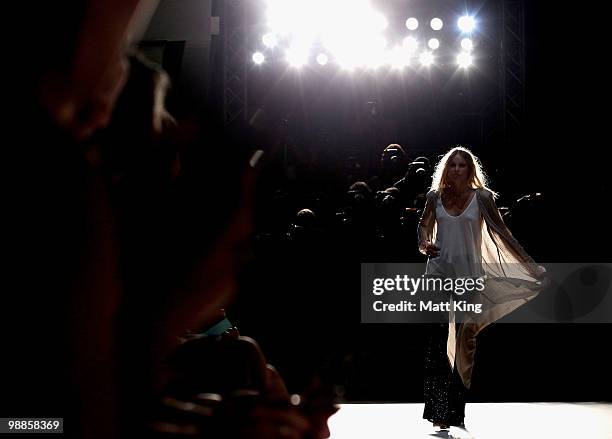 Model showcases designs by Nookie on the catwalk on the third day of Rosemount Australian Fashion Week Spring/Summer 2010/11 at the Overseas...