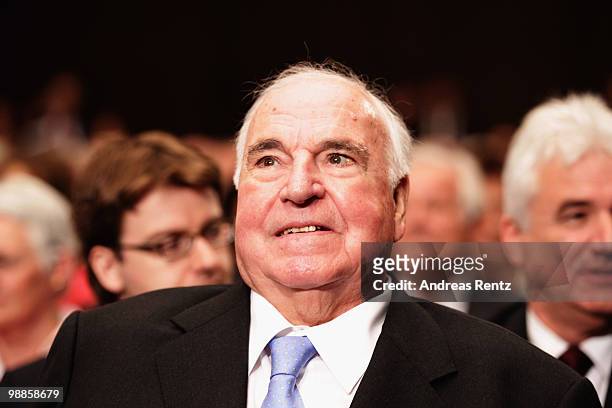 Former German Chancellor Helmut Kohl looks on during his official birthday reception at the Pfalzbau on May 5, 2010 in Ludwigshafen, Germany. Kohl...
