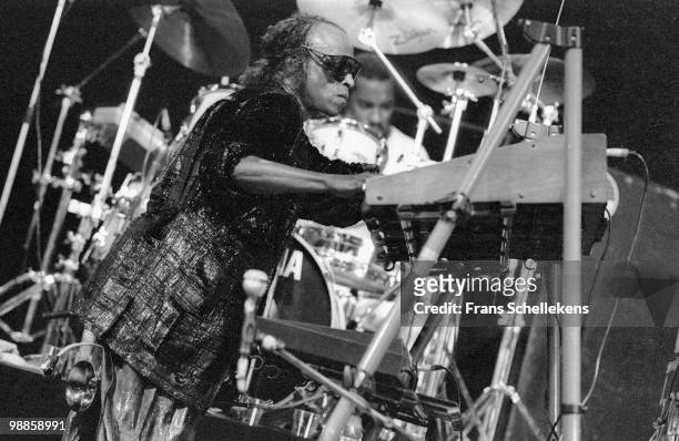 Miles Davis performs live on stage at the North Sea Jazz Festival in the Hague, Holland on July 11 1986