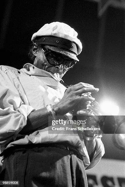 Miles Davis performs live on stage at the North Sea Jazz festival at the Hague, Holland on July 10 1984