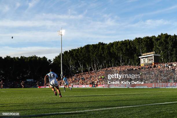 General view during the round 16 NRL match between the Wests Tigers and the Gold Coast Titans at Leichhardt Oval on July 1, 2018 in Sydney, Australia.