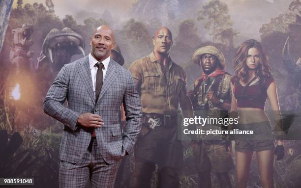 The actor Dwayne Johnson attends the German premiere of the movie 'Jumanji: Welcome to the Jungle' in Berlin, Germany, 06 December 2017. Photo: Jörg...