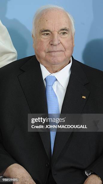 Former German Chancellor Helmut Kohl is pictured during his official birthday reception in his hometown of Ludwigshafen on May 5, 2010. Kohl, who...