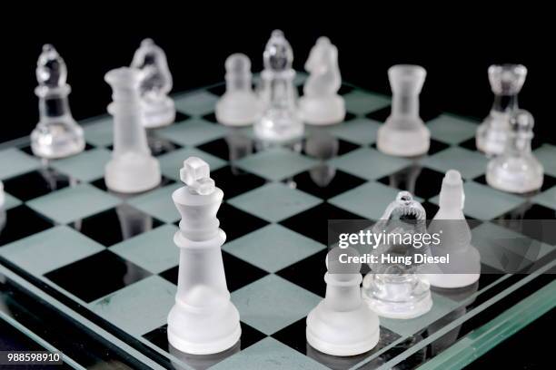 knight to h3, check - chess king stock pictures, royalty-free photos & images