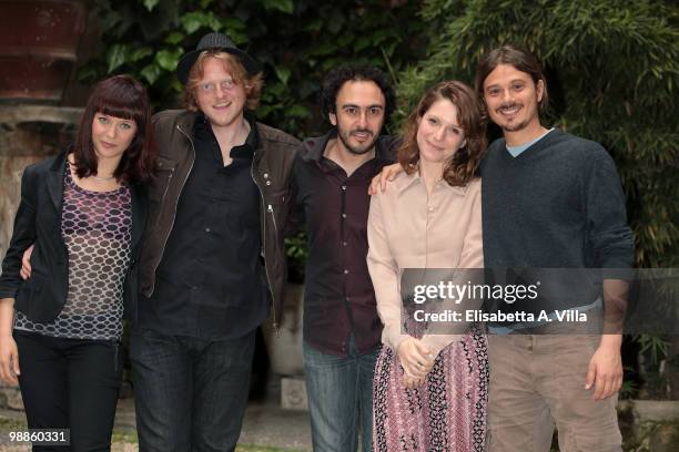 Actors Cristina Rocchetti, Riccardo Cicogna, director Alessandro Aronadio, Isabella Ragonese and Filippo Sandon attend 'Due Vite Per Caso' at Quattro...