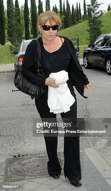 Circe attends the funeral chapel for Angel Cristo on May 5, 2010 in Alcorcon, Spain.