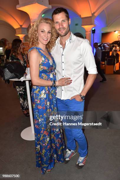 Martin Tomczyk, DTM Champion and his wife Christina Surer at the Event Movie meets Media during the Munich Film Festival on June 30, 2018 in Munich,...