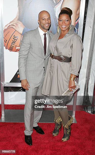 Actors Common and Queen Latifah attend the premiere of "Just Wright" at Ziegfeld Theatre on May 4, 2010 in New York City.
