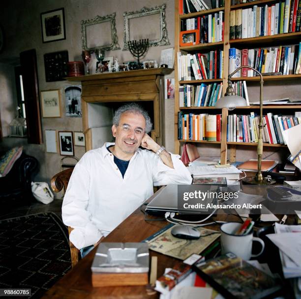 The journalist and writer Gad Lerner poses for a portraits session in his home on March 22, 2007 in Odalengo Grande, Casale Monferrato, Italy.