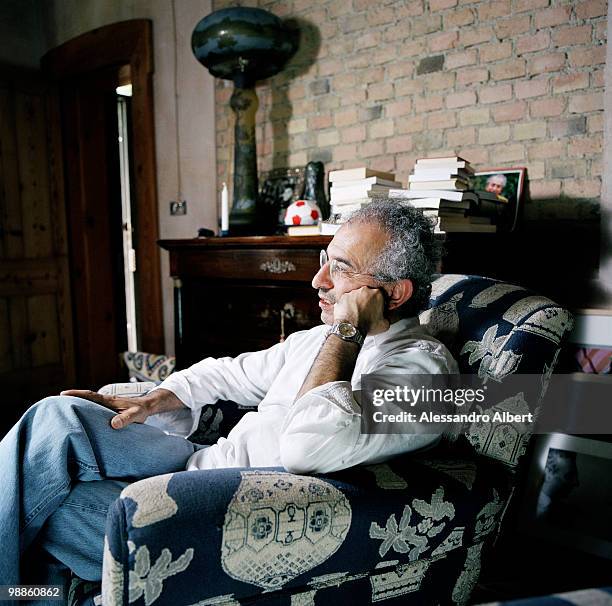 The journalist and writer Gad Lerner poses for a portraits session in his home on March 22, 2007 in Odalengo Grande, Casale Monferrato, Italy.