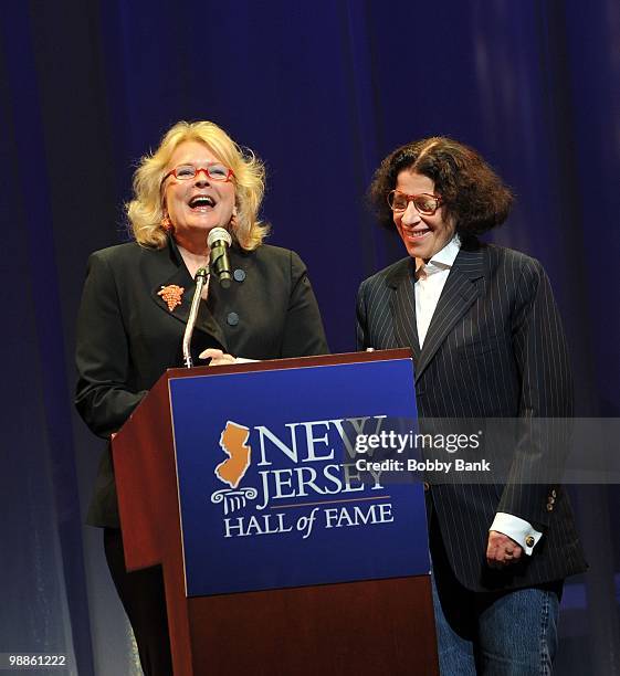 Candice Bergen and Fran Lebowitz attend the 3rd Annual New Jersey Hall of Fame Induction Ceremony at the New Jersey Performing Arts Center on May 2,...