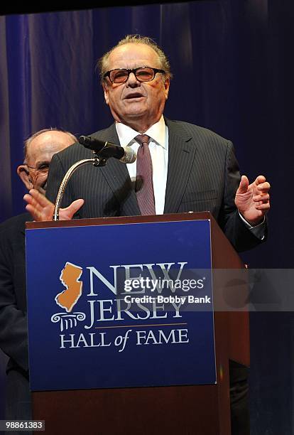 Jack Nicholson attends the 3rd Annual New Jersey Hall of Fame Induction Ceremony at the New Jersey Performing Arts Center on May 2, 2010 in Newark,...