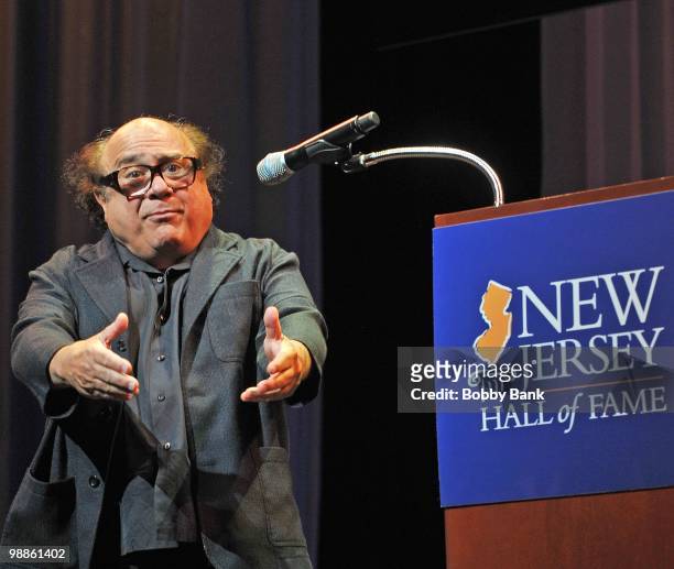 Danny DeVito attends the 3rd Annual New Jersey Hall of Fame Induction Ceremony at the New Jersey Performing Arts Center on May 2, 2010 in Newark, New...