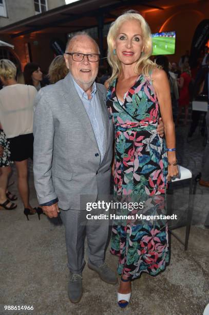 Joseph Vilsmaier and his partner Birgit Muth at the Event Movie meets Media during the Munich Film Festival on June 30, 2018 in Munich, Germany.