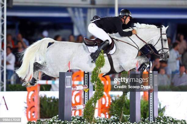 Sergio Alvarez Moya riding Carlo 273 during the Championship of Knokke - Deutsche Bank on June 30, 2018 in Knokke-Heist, Belgium.