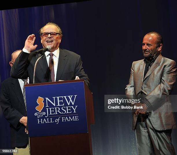 Yogi Berra, Jack Nicholson and Joe Pesci attend the 3rd Annual New Jersey Hall of Fame Induction Ceremony at the New Jersey Performing Arts Center on...