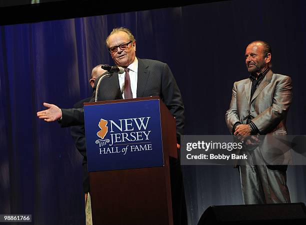 Yogi Berra, Jack Nicholson and Joe Pesci attend the 3rd Annual New Jersey Hall of Fame Induction Ceremony at the New Jersey Performing Arts Center on...