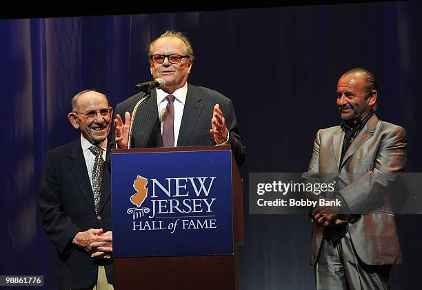 Yogi Berra, Jack Nicholson and Joe Pesci attend the 3rd Annual New Jersey Hall of Fame Induction Ceremony at the New Jersey Performing Arts Center on...