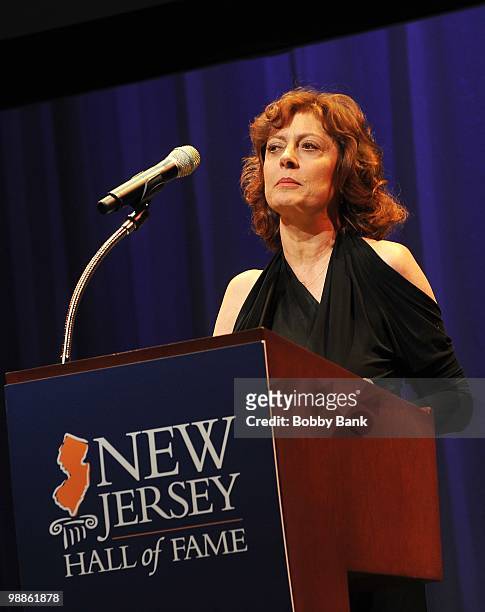Susan Sarandon attends the 3rd Annual New Jersey Hall of Fame Induction Ceremony at the New Jersey Performing Arts Center on May 2, 2010 in Newark,...