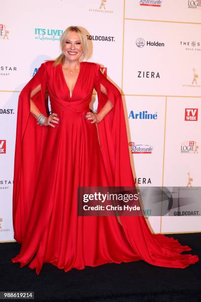 Kerri-Anne Kennerley arrives at the 60th Annual Logie Awards at The Star Gold Coast on July 1, 2018 in Gold Coast, Australia.