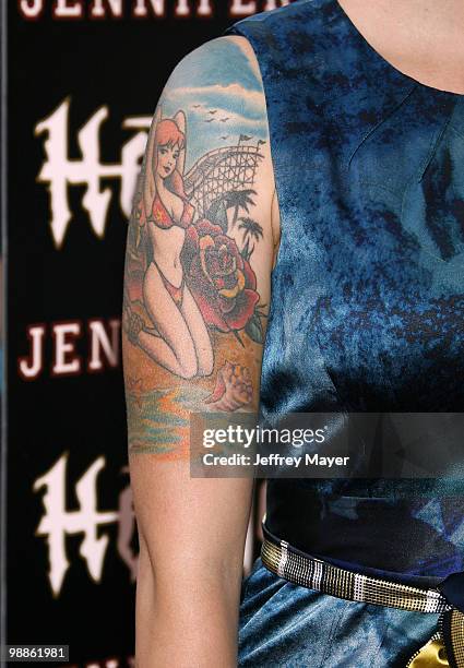 Writer Diablo Cody's tattoo at "Jennifer's Body" Hot Topic Fan Event at Hot Topic on September 16, 2009 in Hollywood, California.