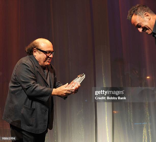 Danny DeVito attends the 3rd Annual New Jersey Hall of Fame Induction Ceremony at the New Jersey Performing Arts Center on May 2, 2010 in Newark, New...