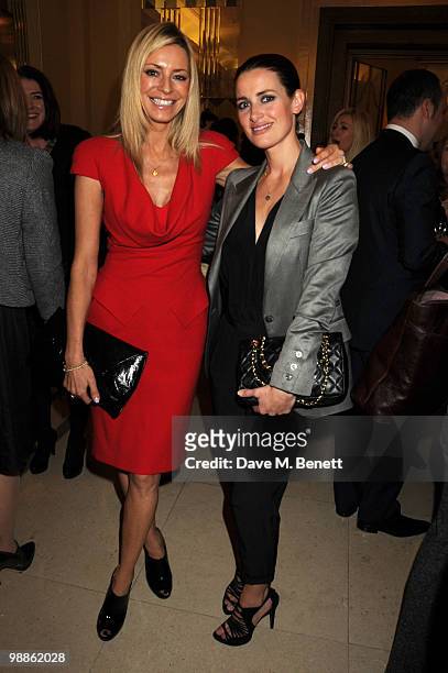 Tess Daly and Kirsty Gallacher attend the SHE Inspiring Women Awards at Claridges Hotel on May 5, 2010 in London, England.